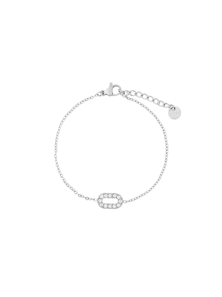 Pulsera Dije Ovalo Abierto Zirconias