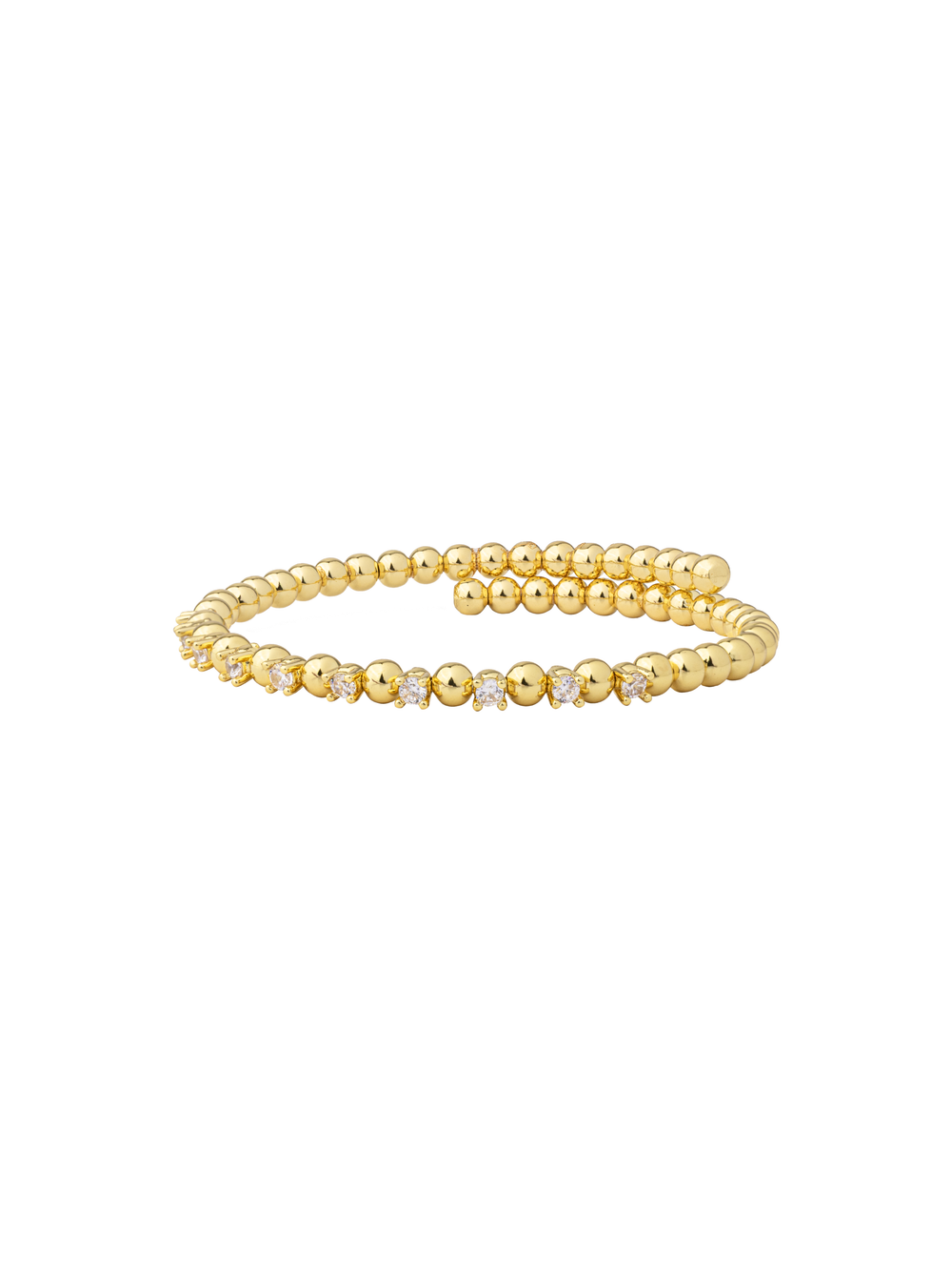 Brazalete Flexible Zirconias Y Bolitas