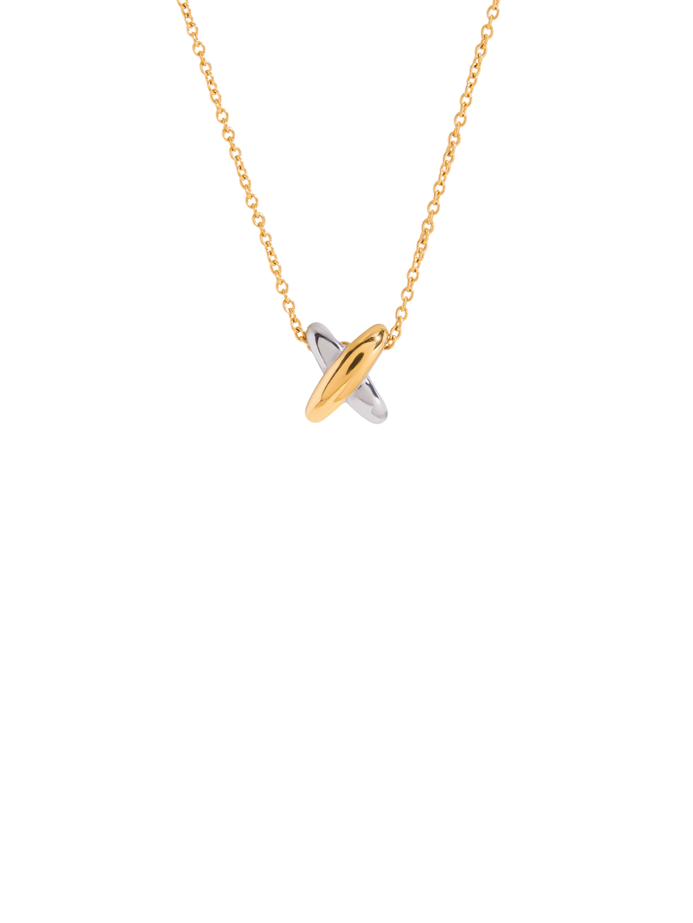 Collar Con Dije X Cruz Combinado