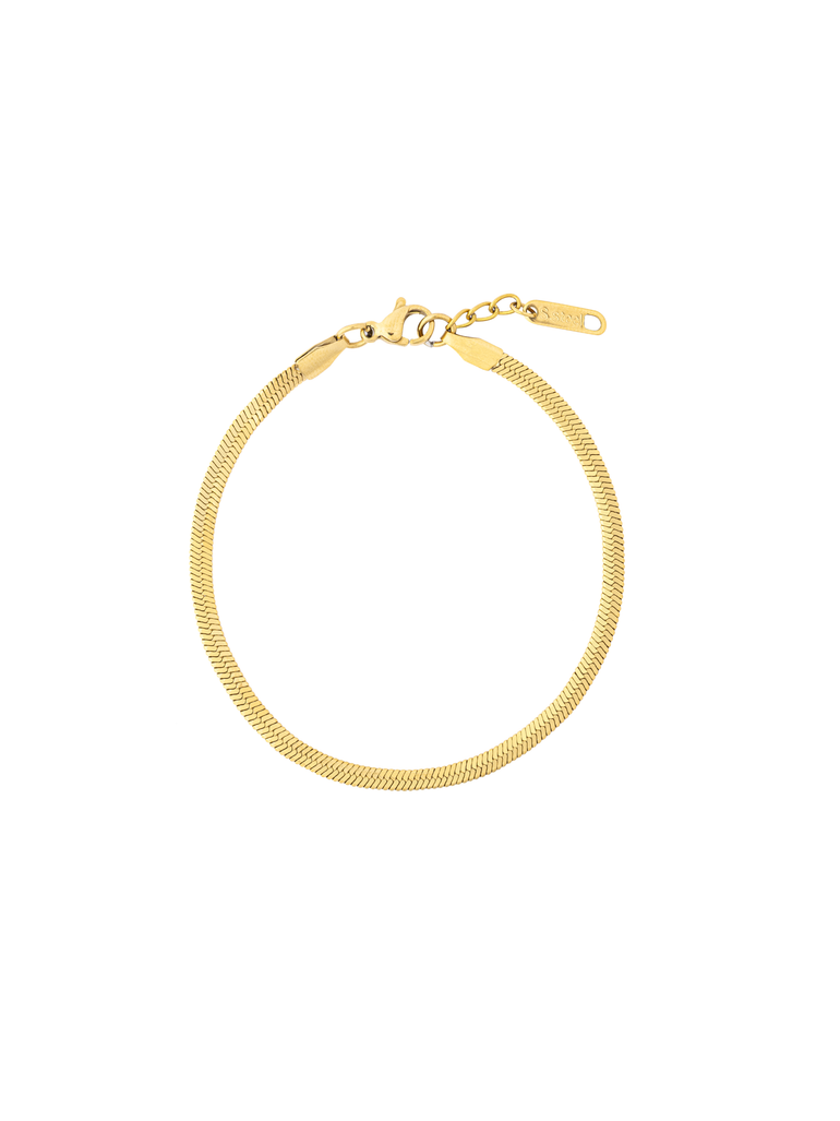 Pulsera Dorada Planchada 3 mm