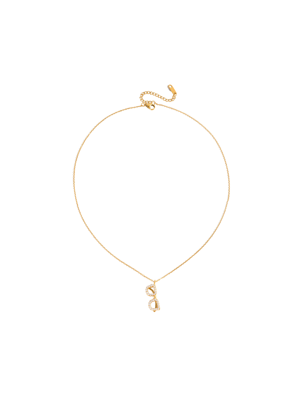 Collar Con Dije Lentes Zirconias