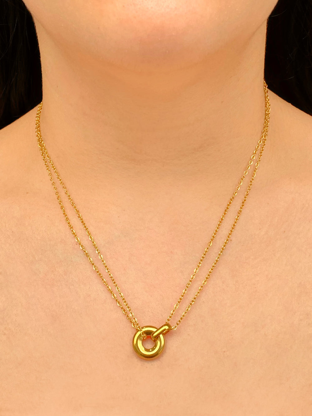 Collar Con Dije Aro Liso