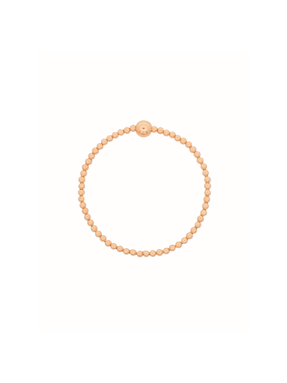 Pulsera Bolitas Chicas y Bolita Central Gold Filled