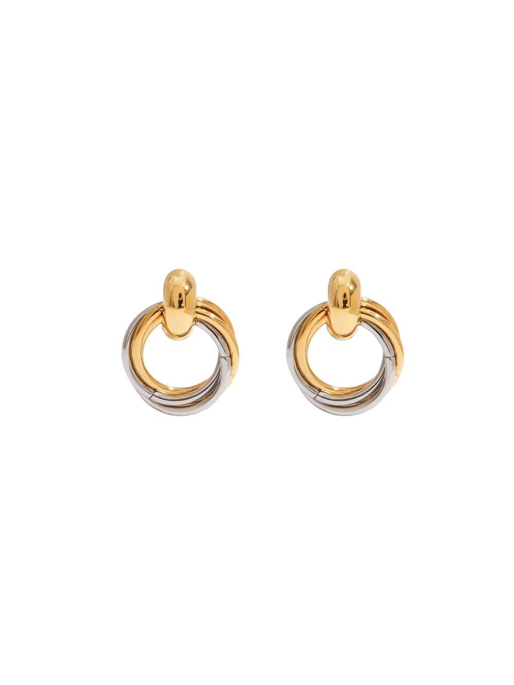 Par Arete Triple Circulo Combinado
