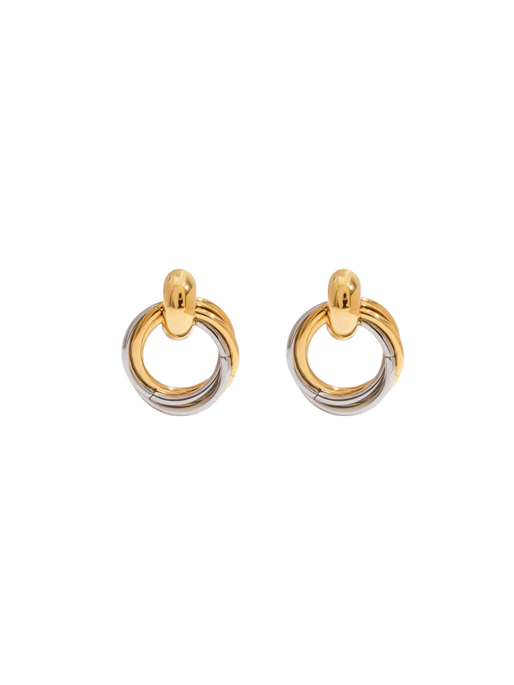 Par Arete Triple Circulo Combinado