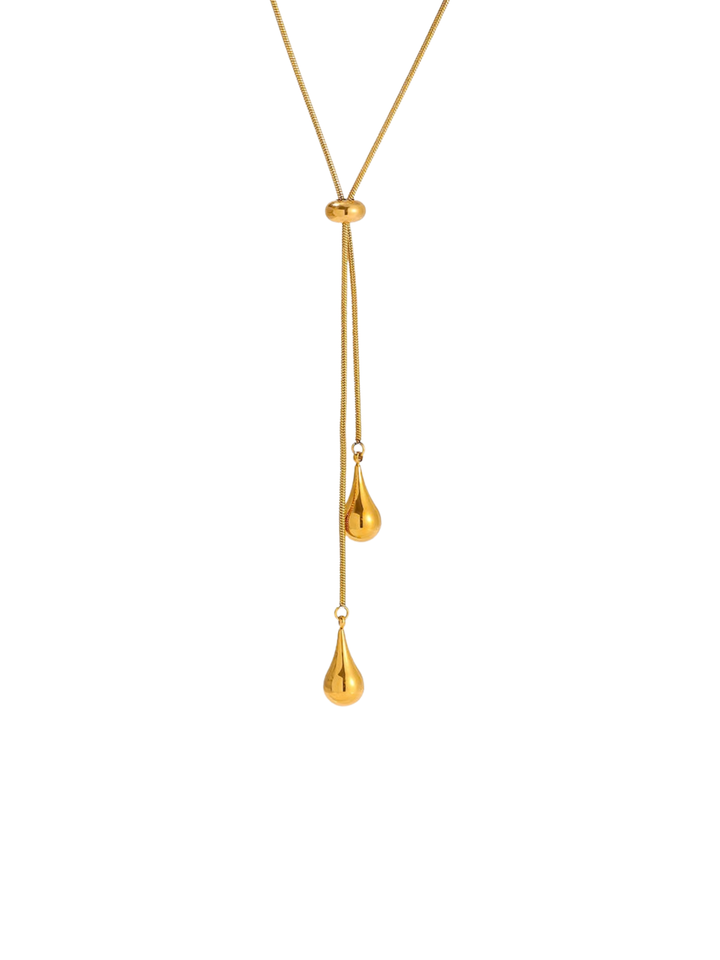 Collar Corbatin Doble Gota Ajustable