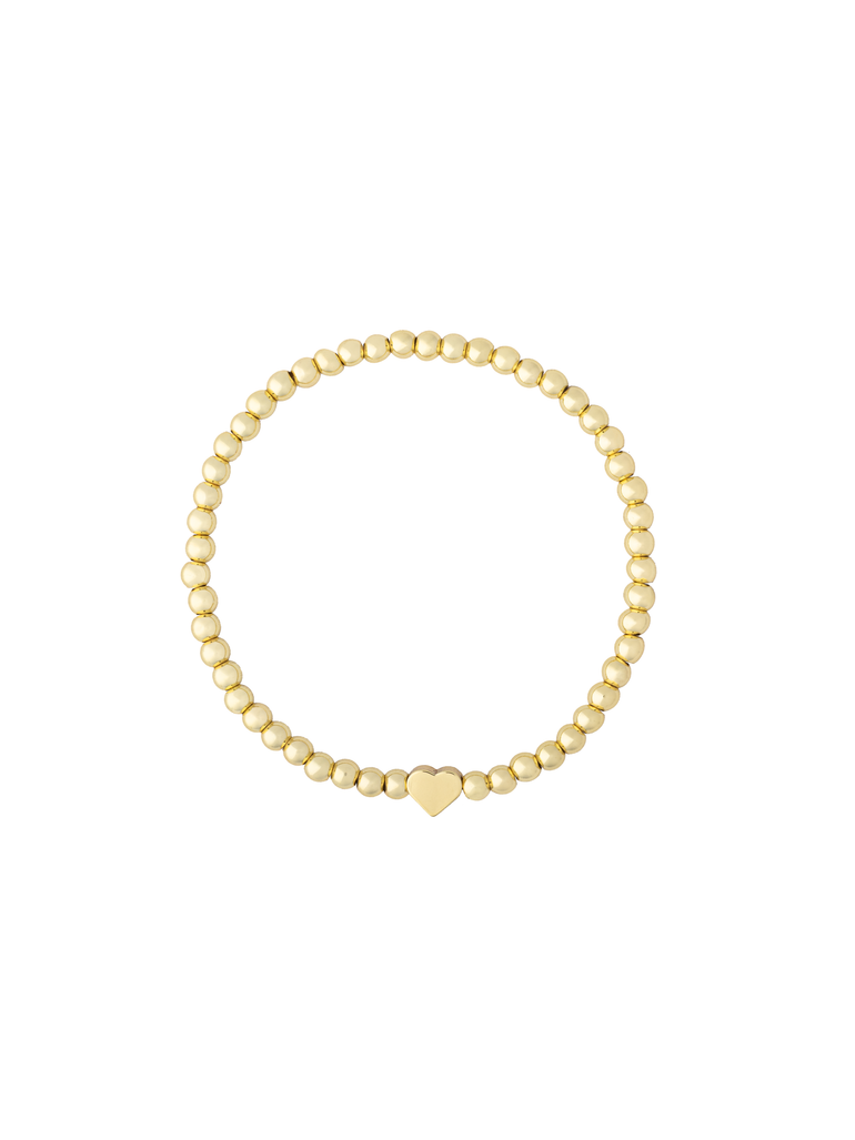 Pulsera Bolitas Con Corazon