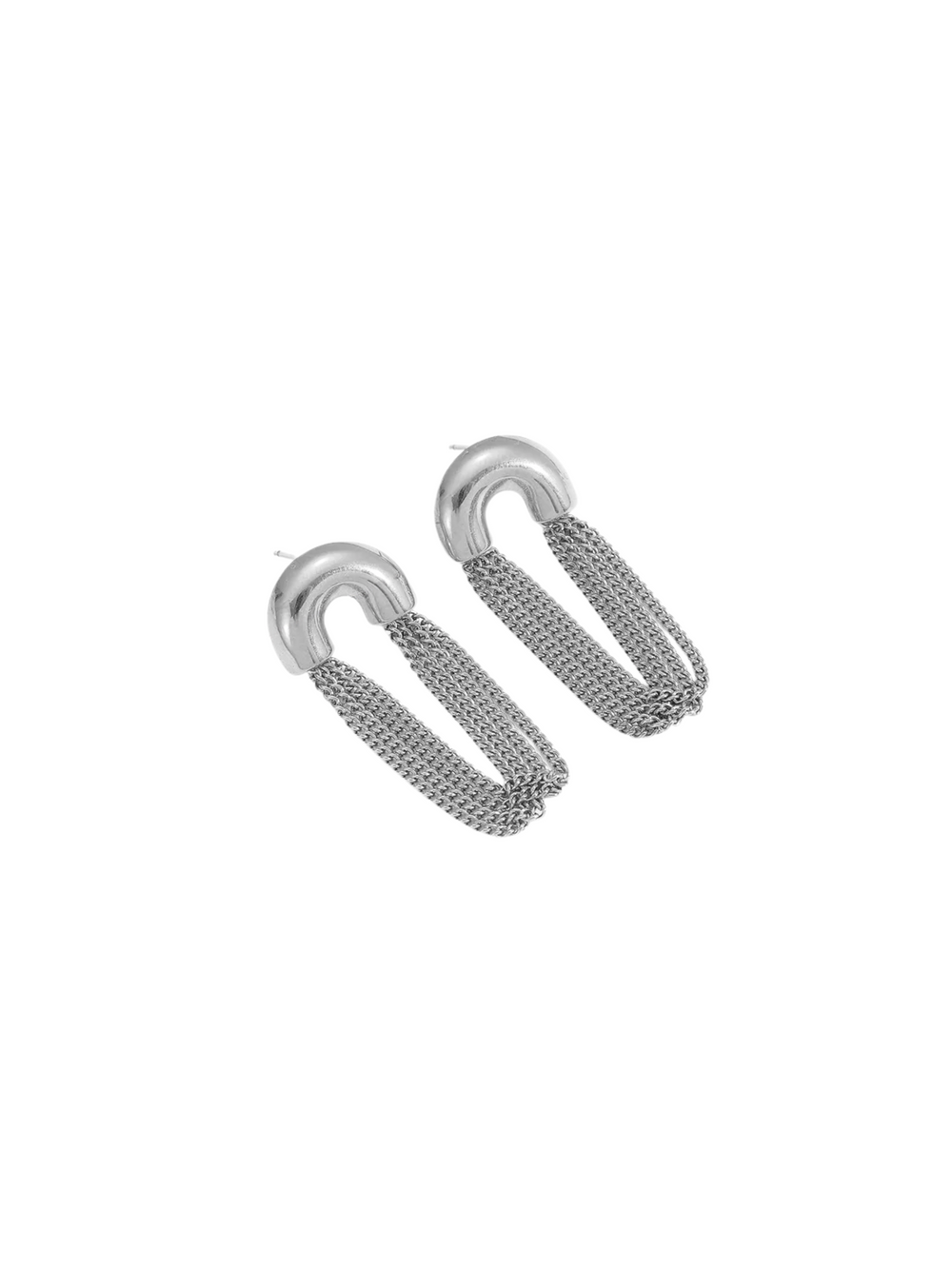 Par Arete Arco Con Cadena
