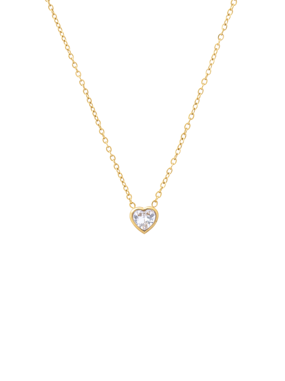 Collar Dije Corazon Con Bisel