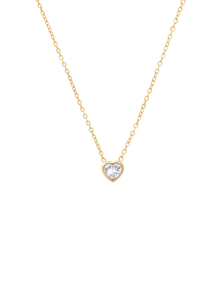 Collar Dije Corazon Con Bisel