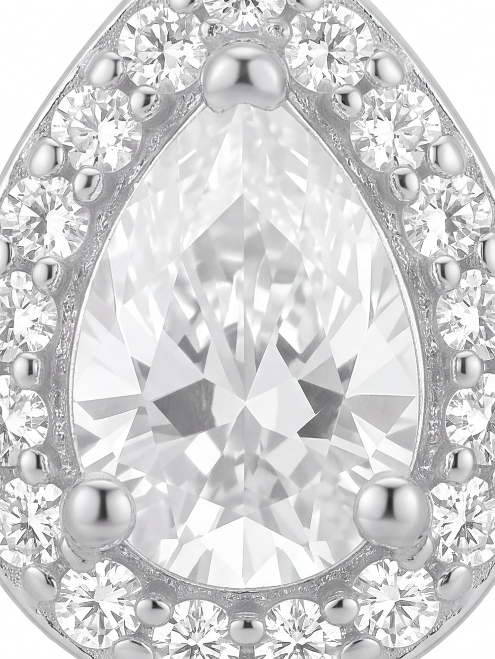 Par Arete Mini Gota Blanca Zirconias