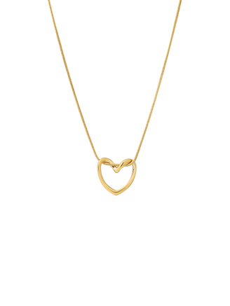 Collar Delgado Dije Contorno Corazon