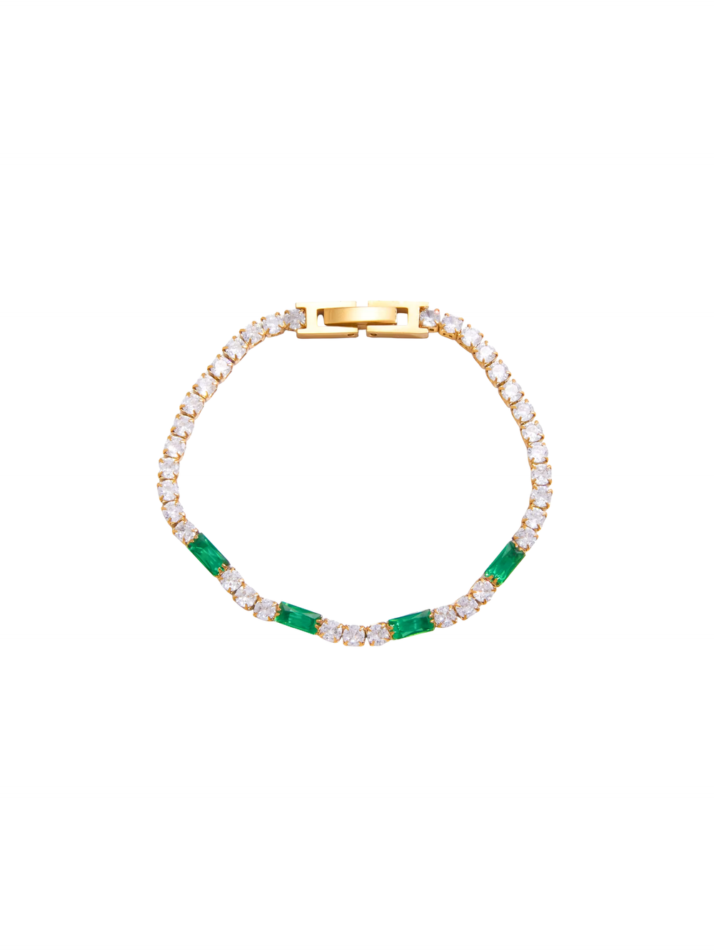 Pulsera Tennis Con Baguettes Zirconias