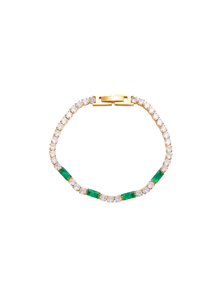Pulsera Tennis Con Baguettes Zirconias