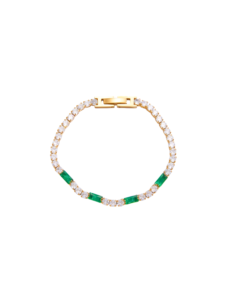 Pulsera Tennis Con Baguettes Zirconias