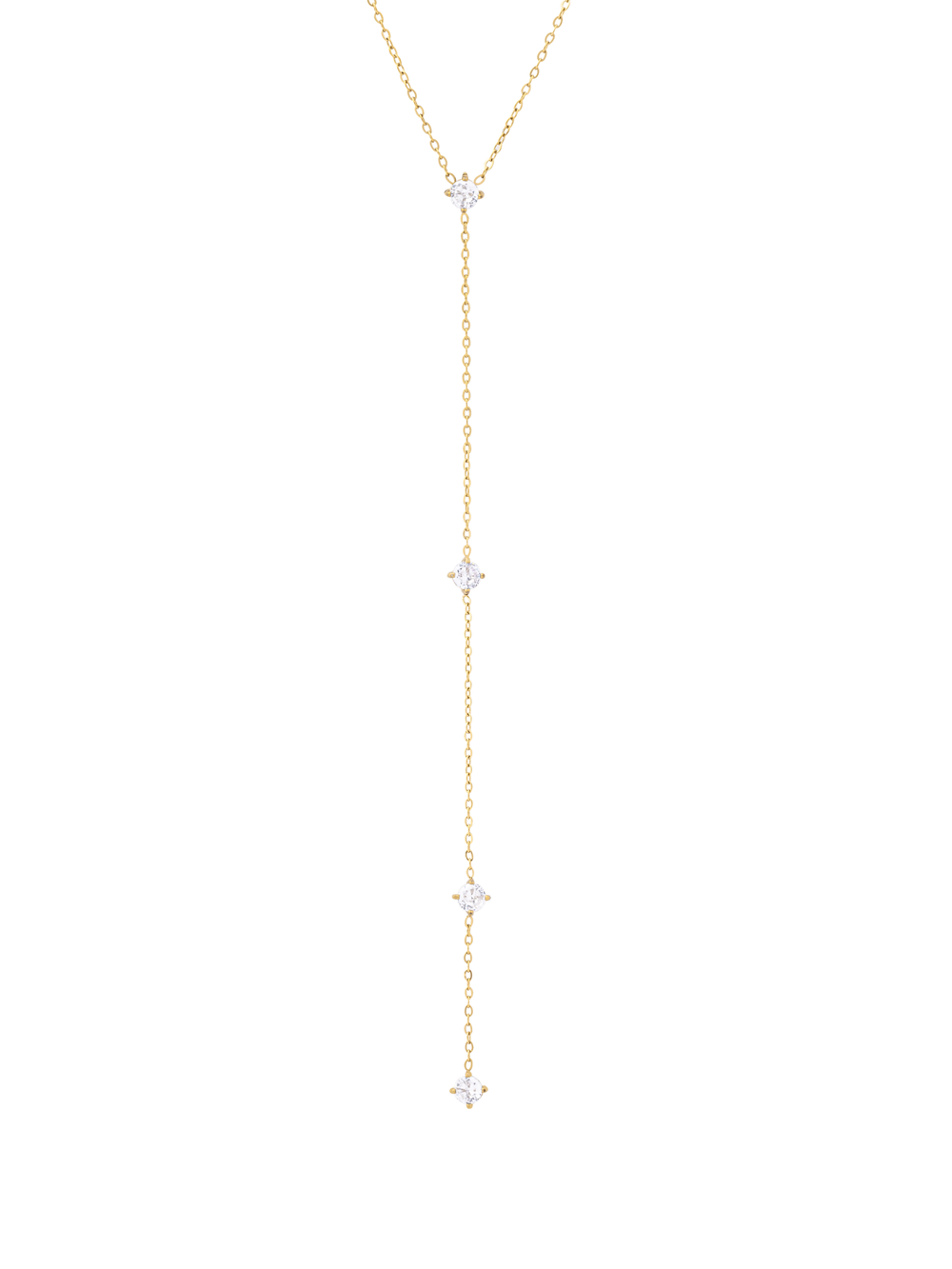 Collar Corbatin Cuatro Zirconias