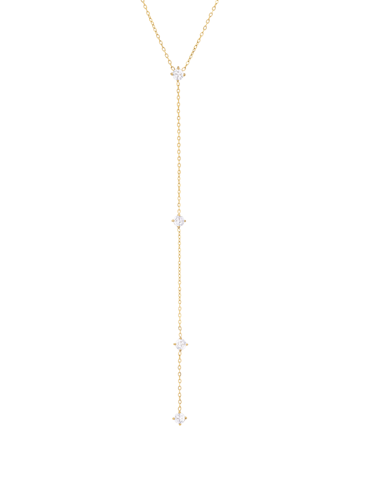 Collar Corbatin Cuatro Zirconias