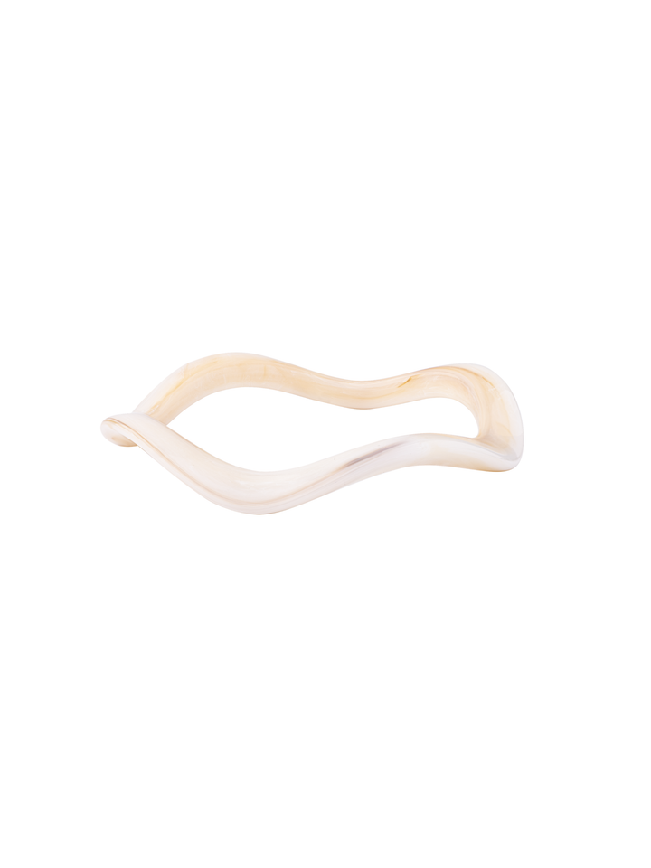Brazalete Cerrado Ondulado Beige