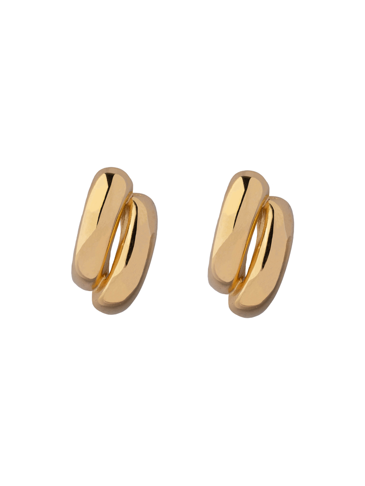 Par Arete Doble Linea Chunky
