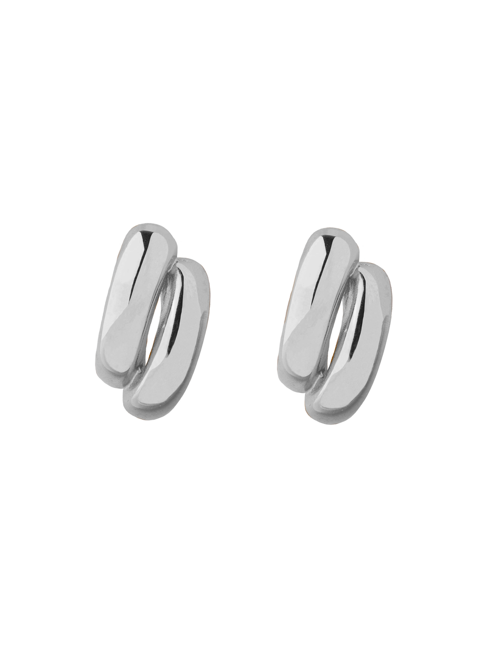 Par Arete Doble Linea Chunky