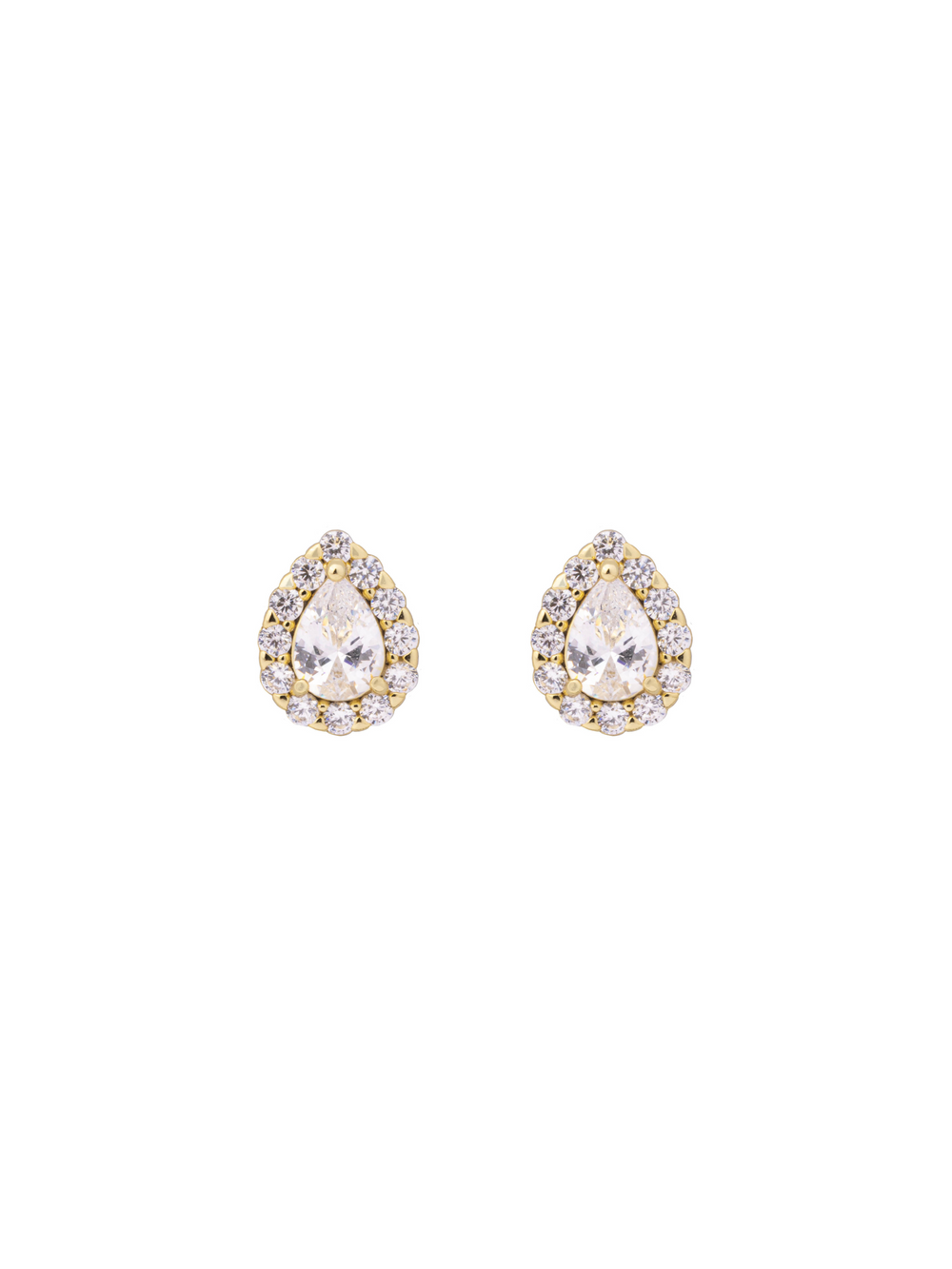 Par Arete Mini Gota Baguette Con Zirconias