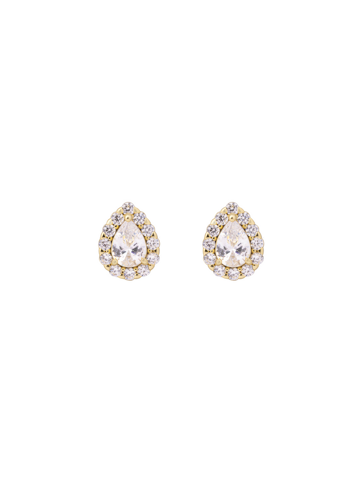 Par Arete Mini Gota Baguette Con Zirconias