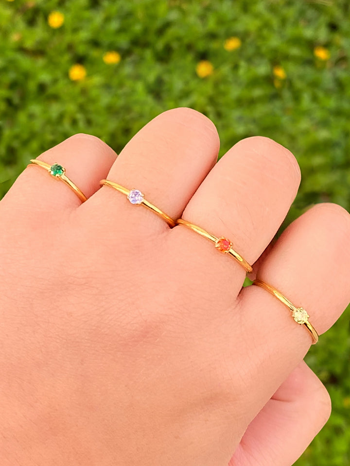 Anillo Zirconia Birthstone