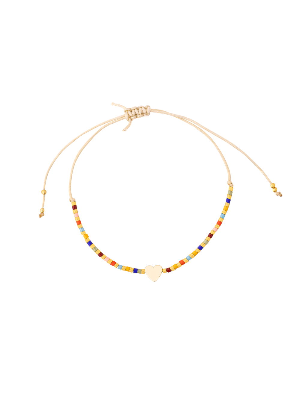 Pulsera Chaquiras Rainbow Con Corazon