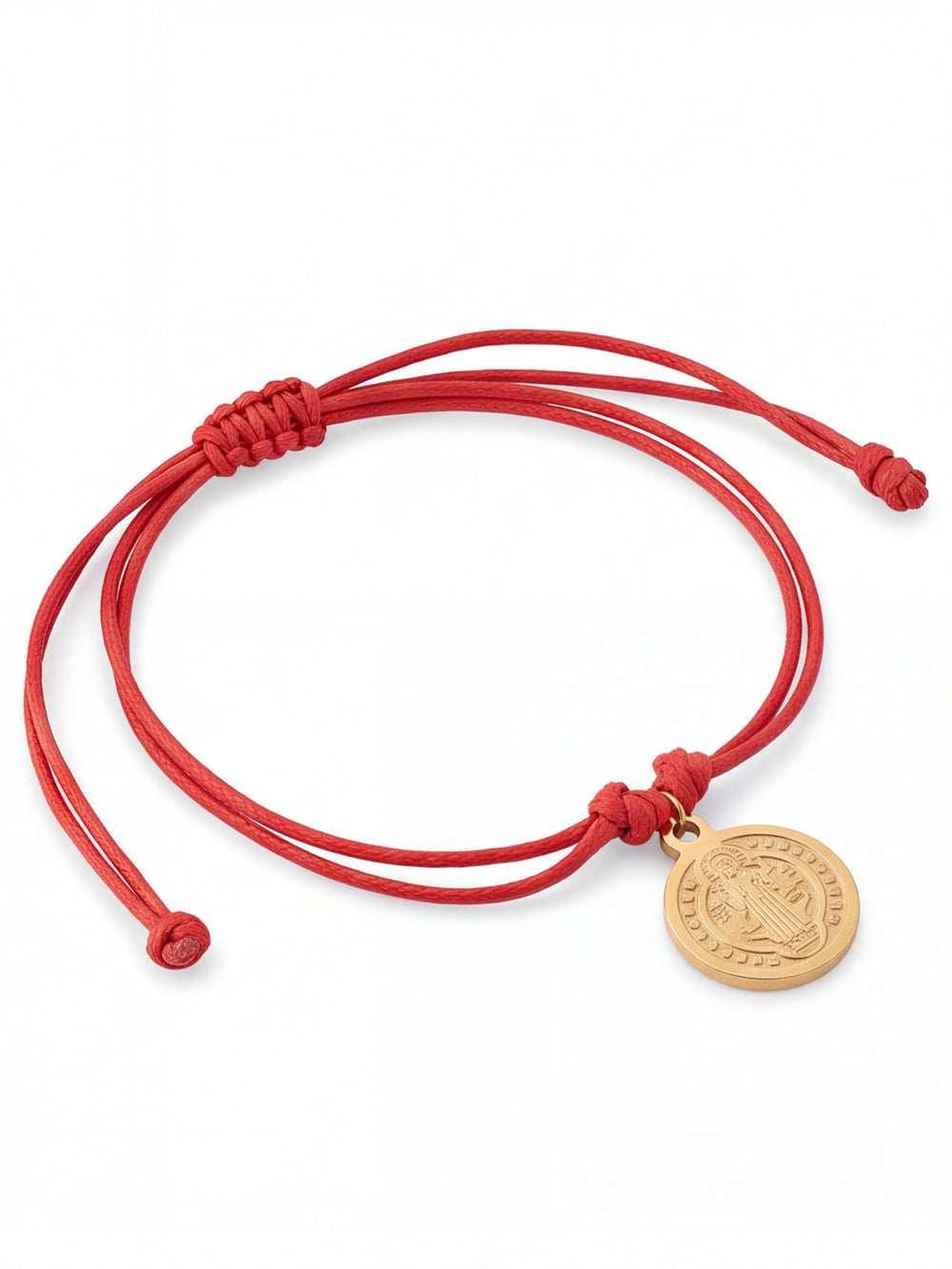 Pulsera Hilo Con San Benito Colgante