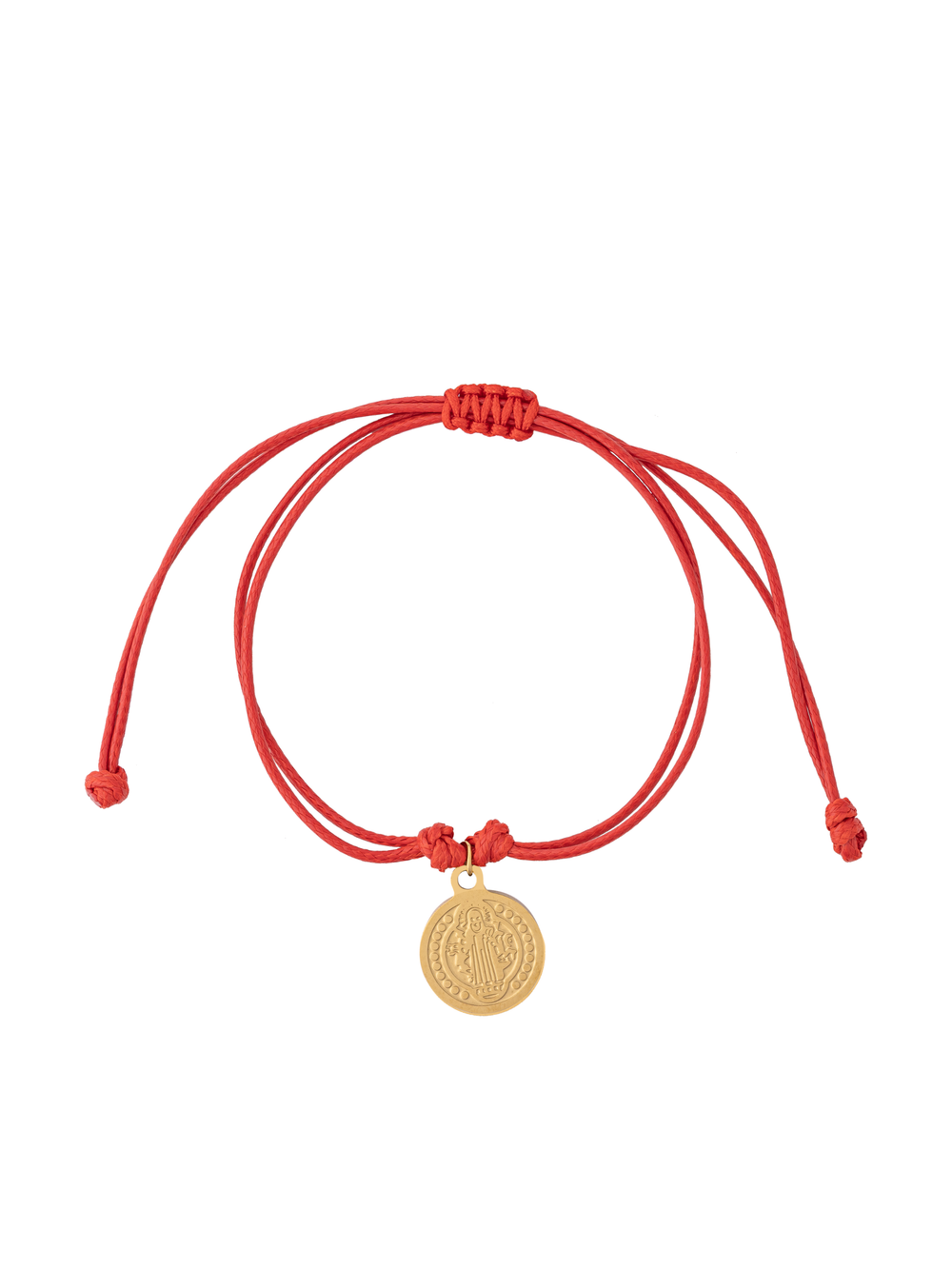 Pulsera Hilo Con San Benito Colgante