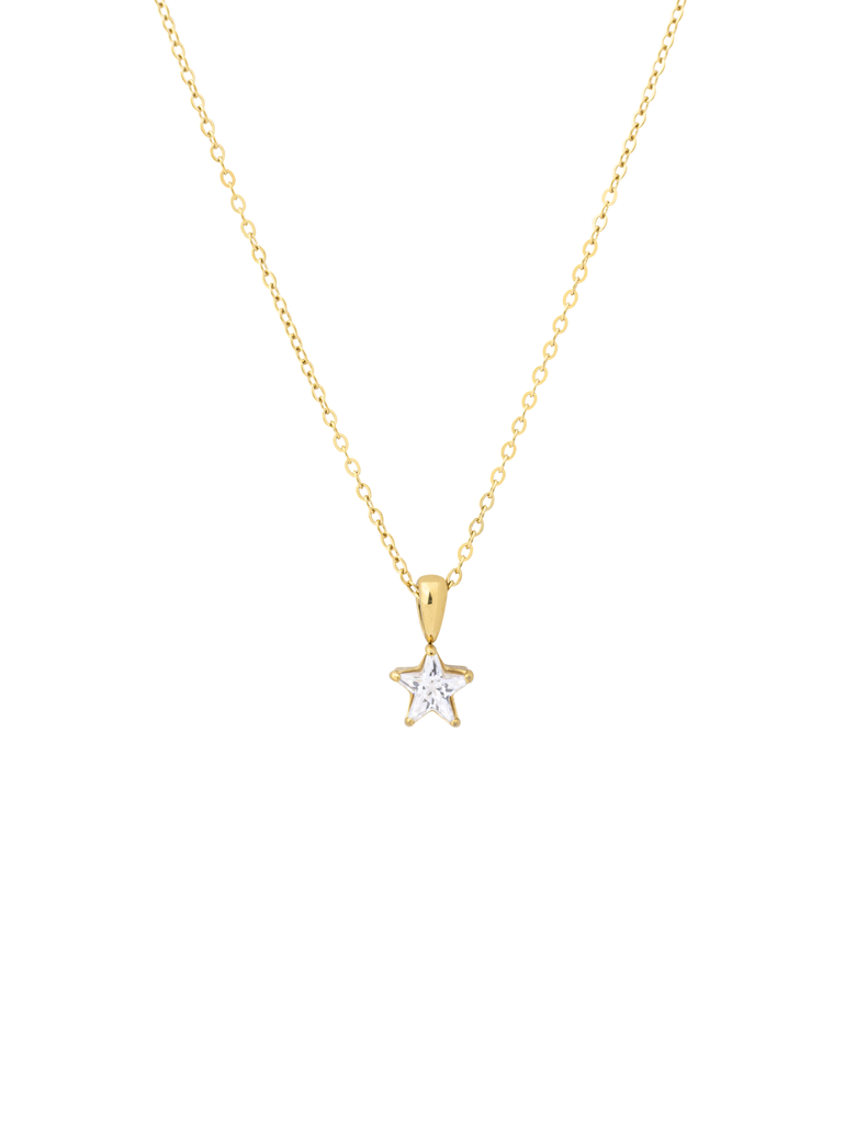 Collar Dije Estrella Con Zirconia