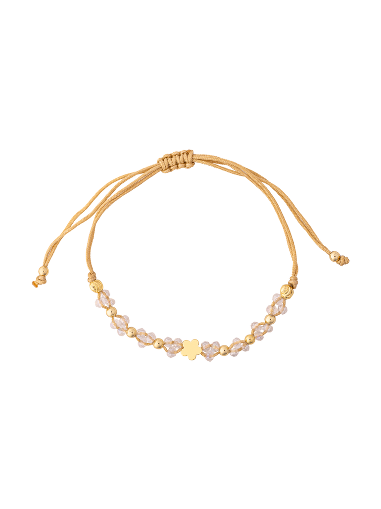 Pulsera Hilo Mini Flor Con Piedras