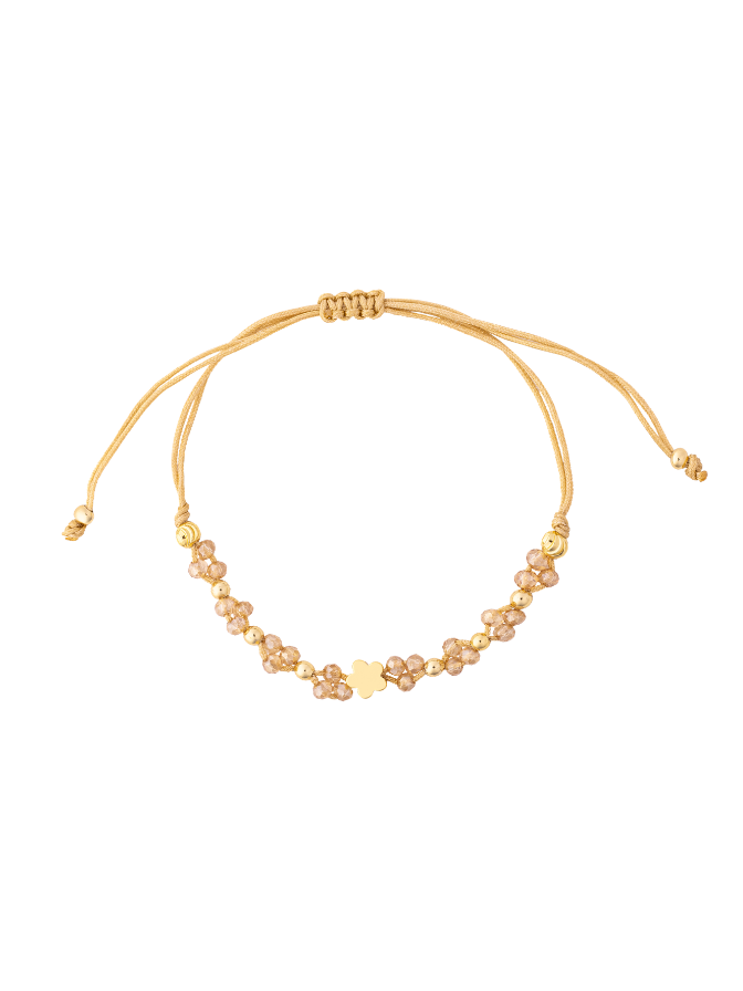 Pulsera Hilo Mini Flor Con Piedras