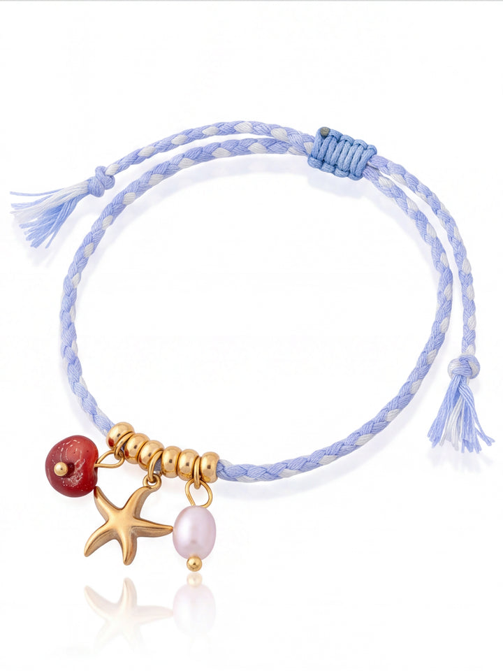 Pulsera Hilo Colores Con Dijes Marinos