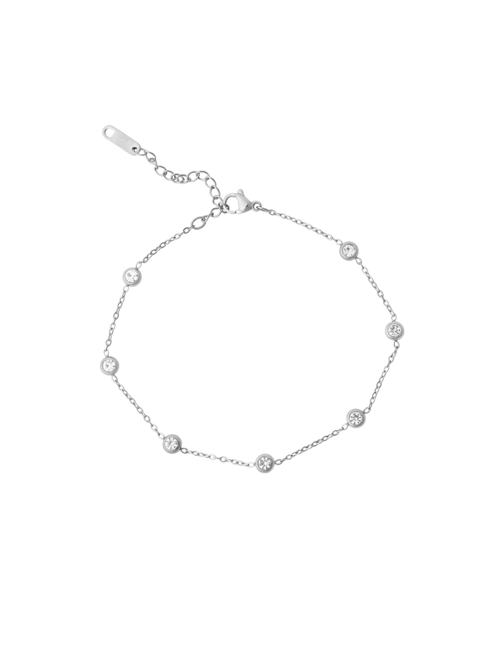 Tobillera Con Zirconias Bisel