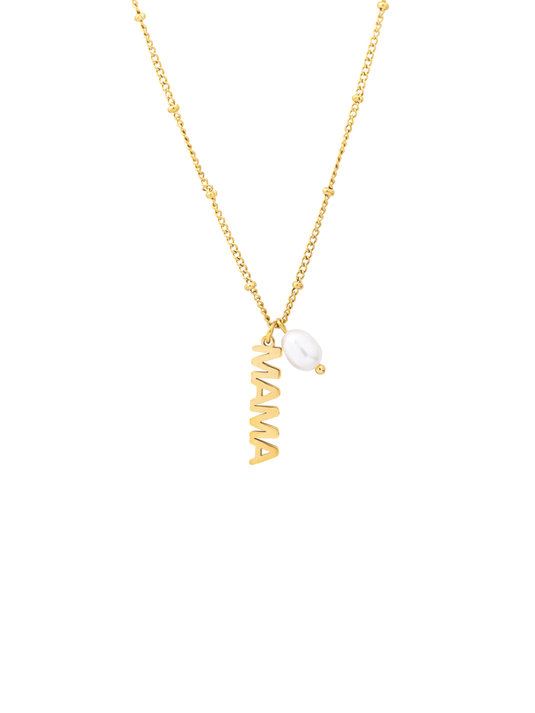 Collar Bolitas Mama Con Perla