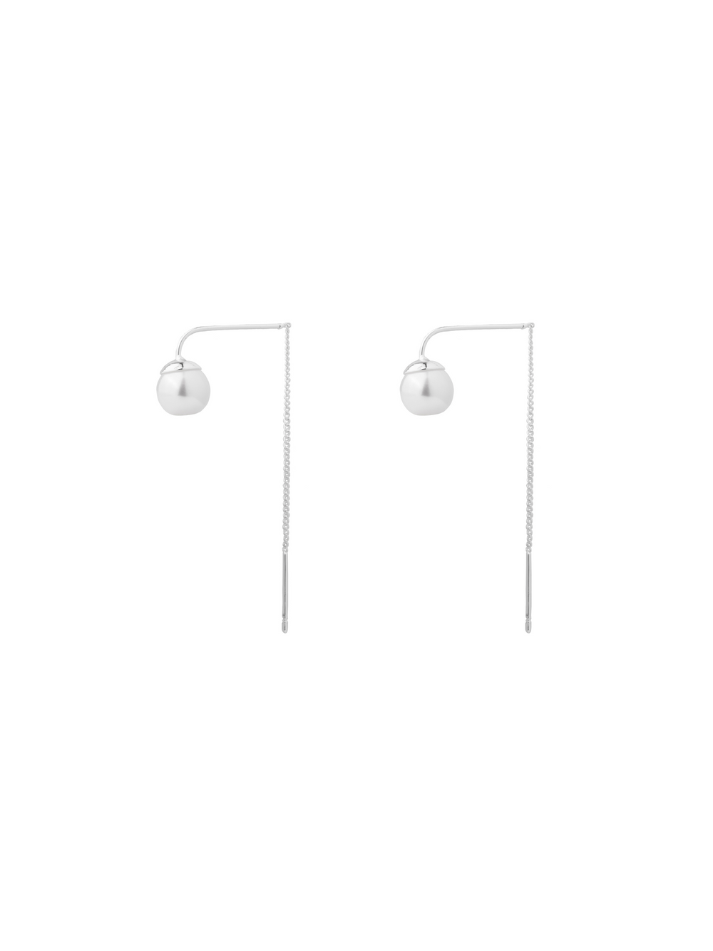 Par Arete Perla Con Tira
