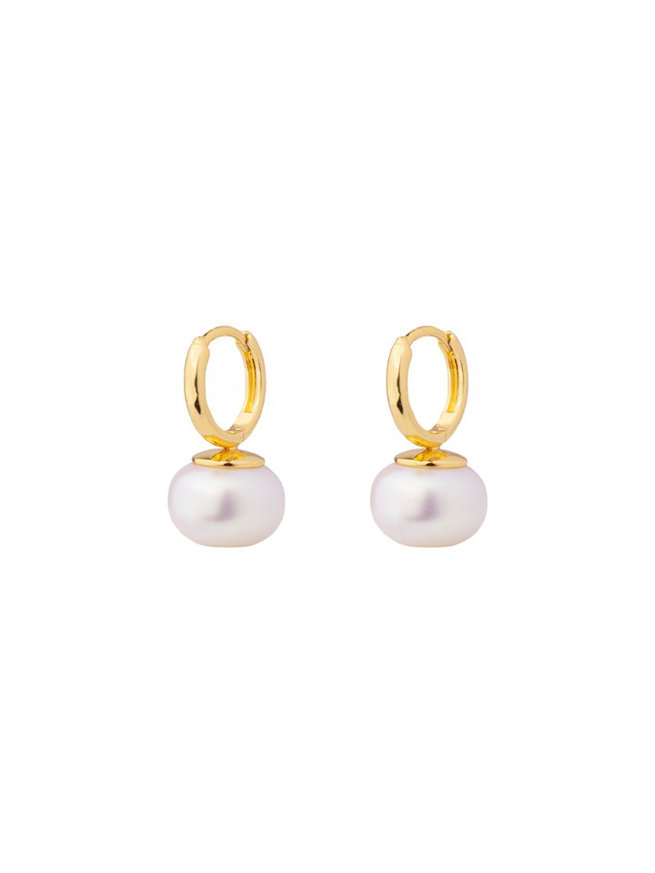 Par Arracada Con Perla Chunky