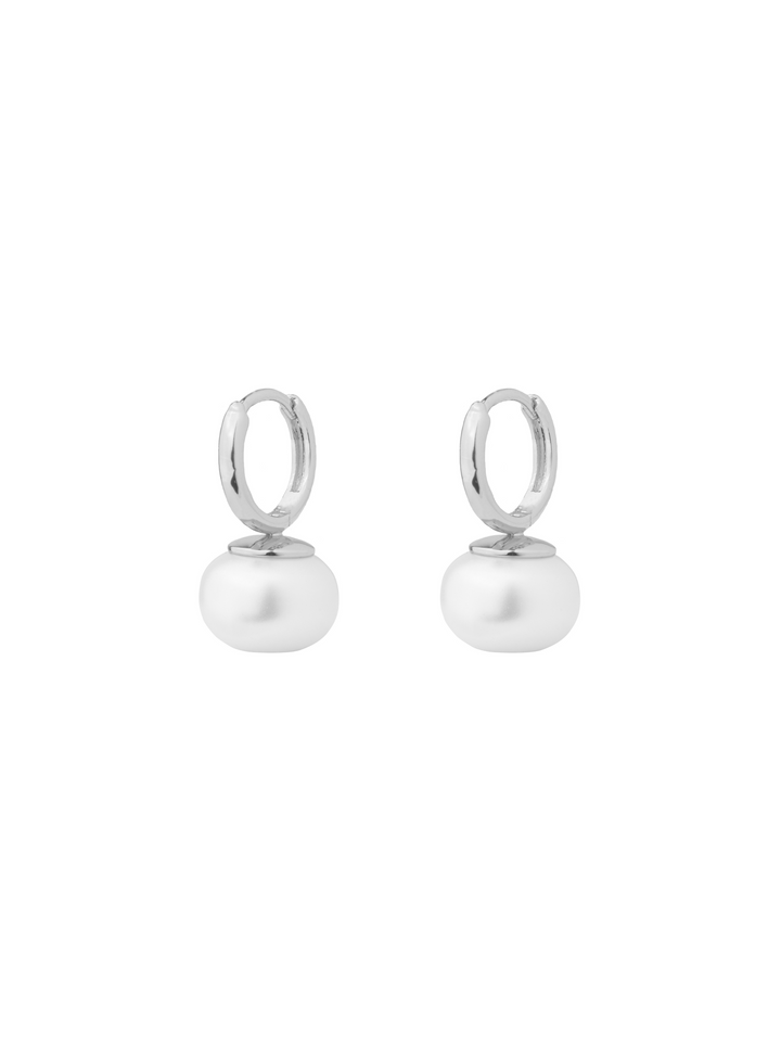 Par Arracada Con Perla Chunky