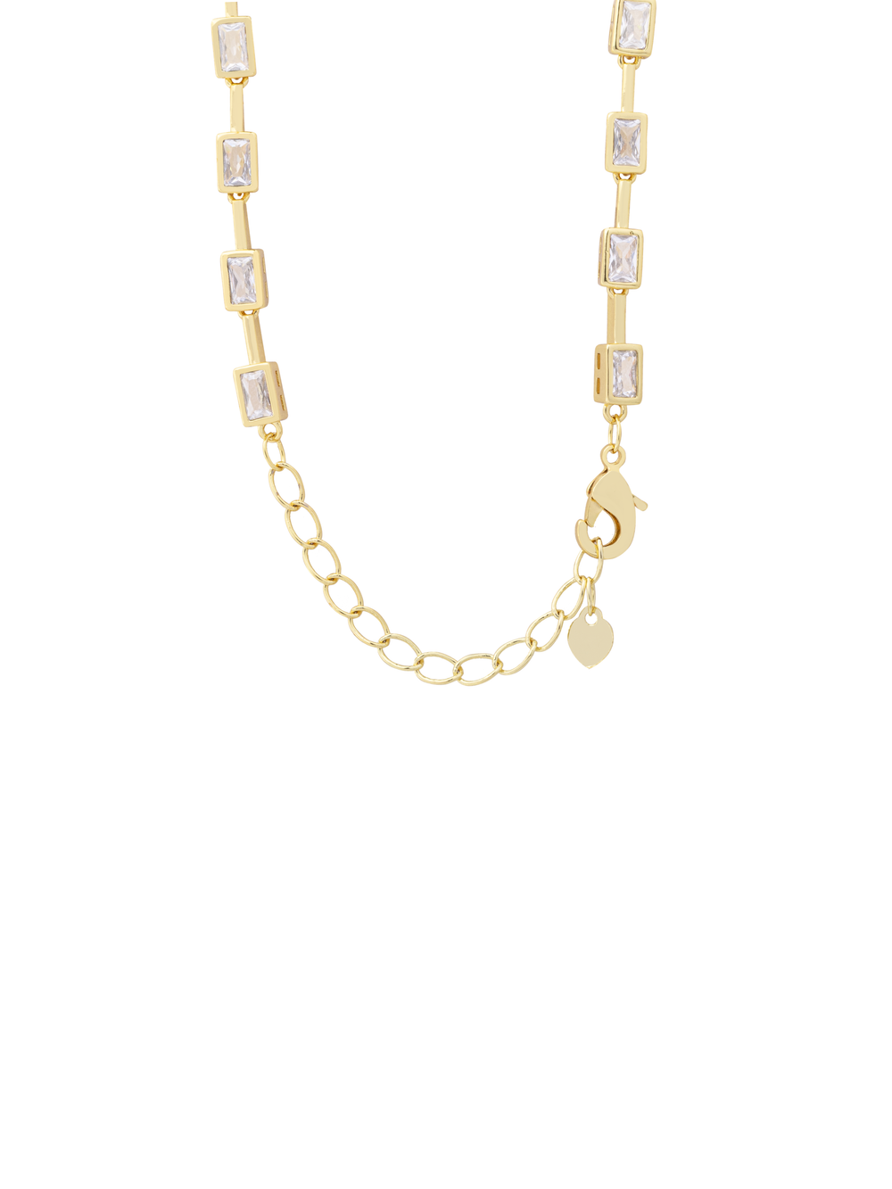 Collar Corbatin Con Baguettes Zirconias