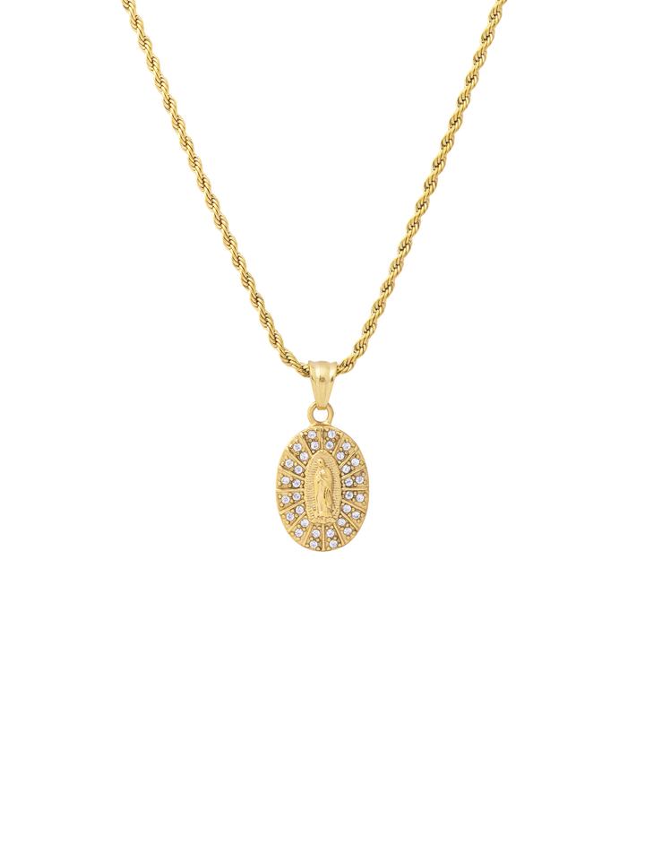 Collar Trenzado Dije Virgen