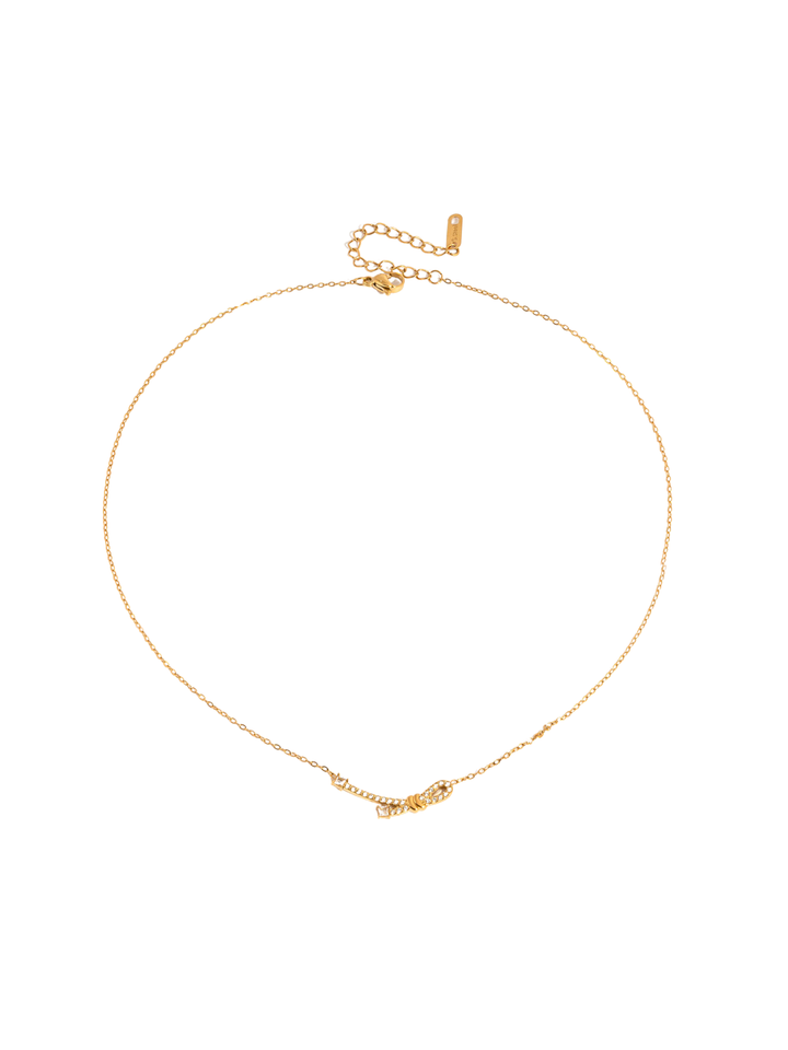 Collar Dije Nudo Enlazado Zirconias