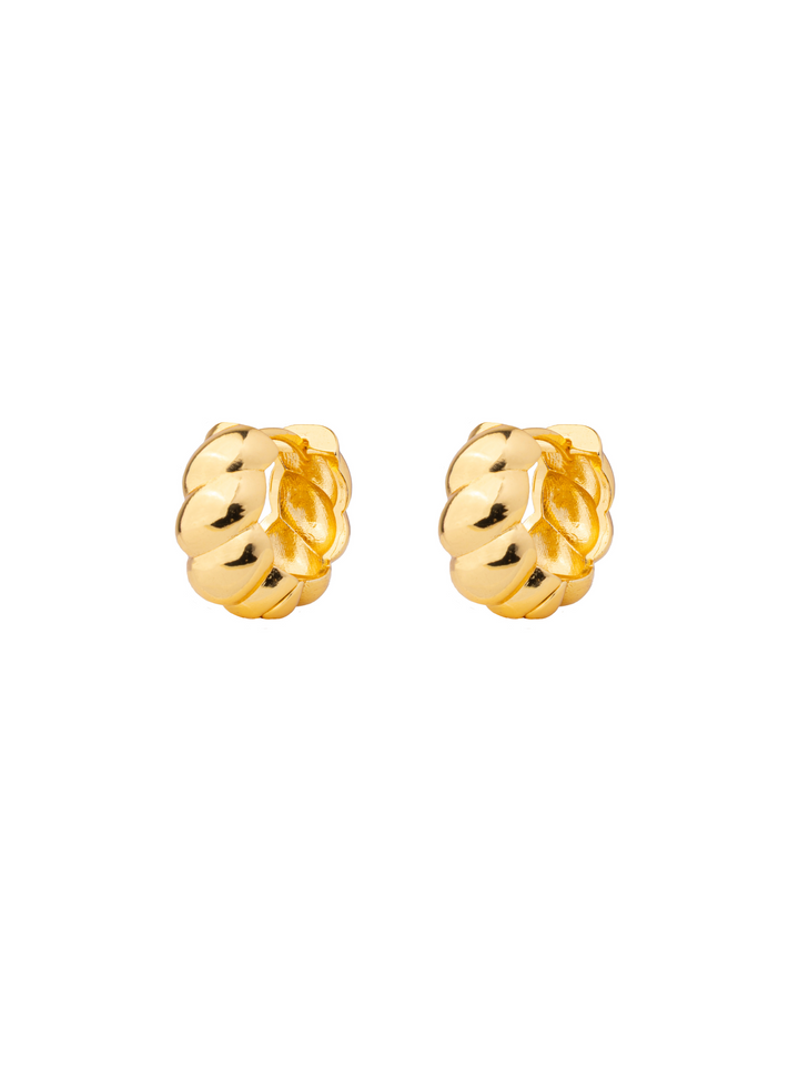 Par Arracada Chunky Trenzada