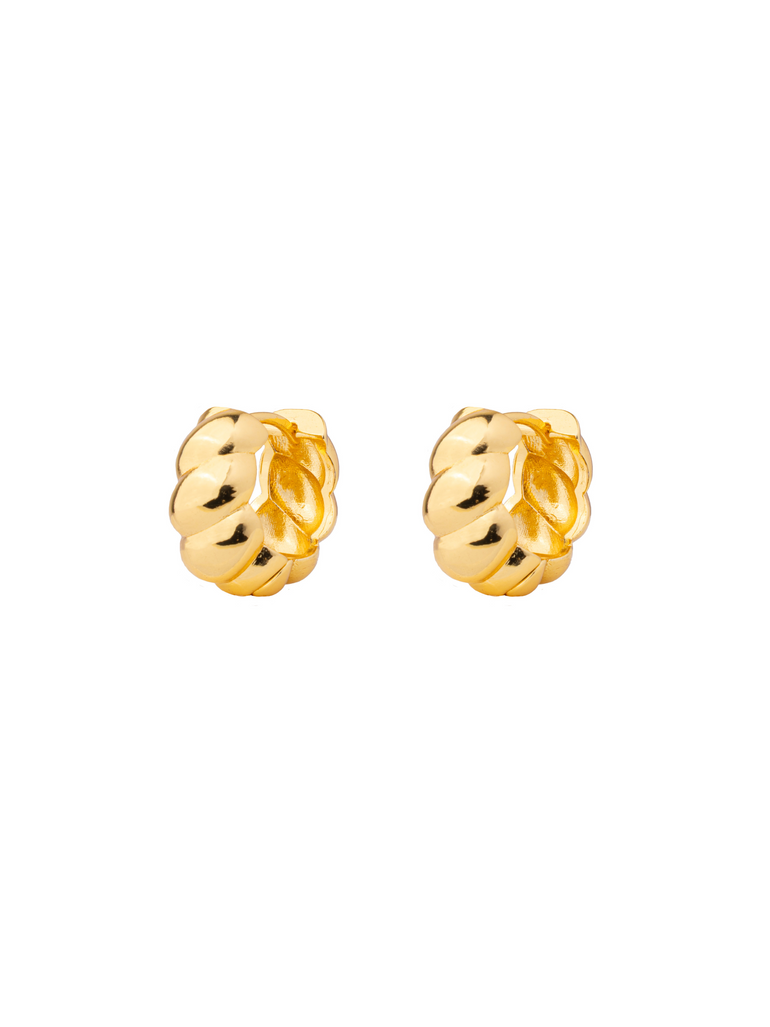 Par Arracada Chunky Trenzada