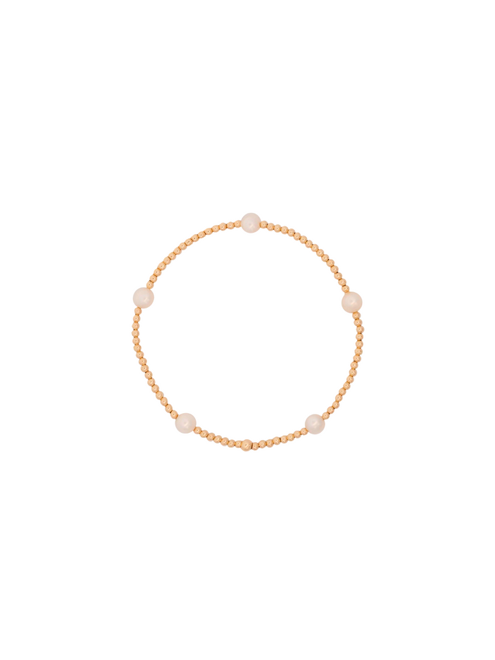Pulsera Con Perlitas Gold Filled