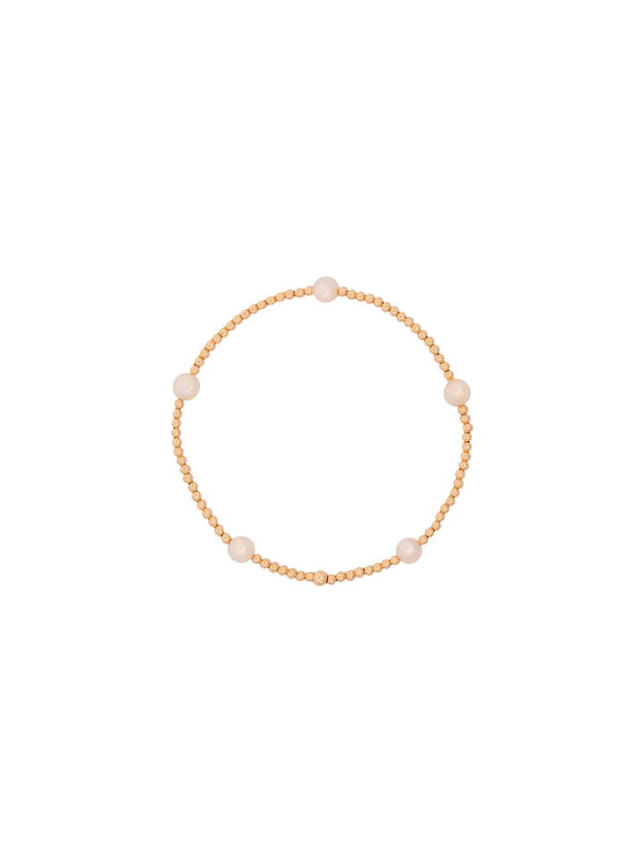 Pulsera Con Perlitas Gold Filled