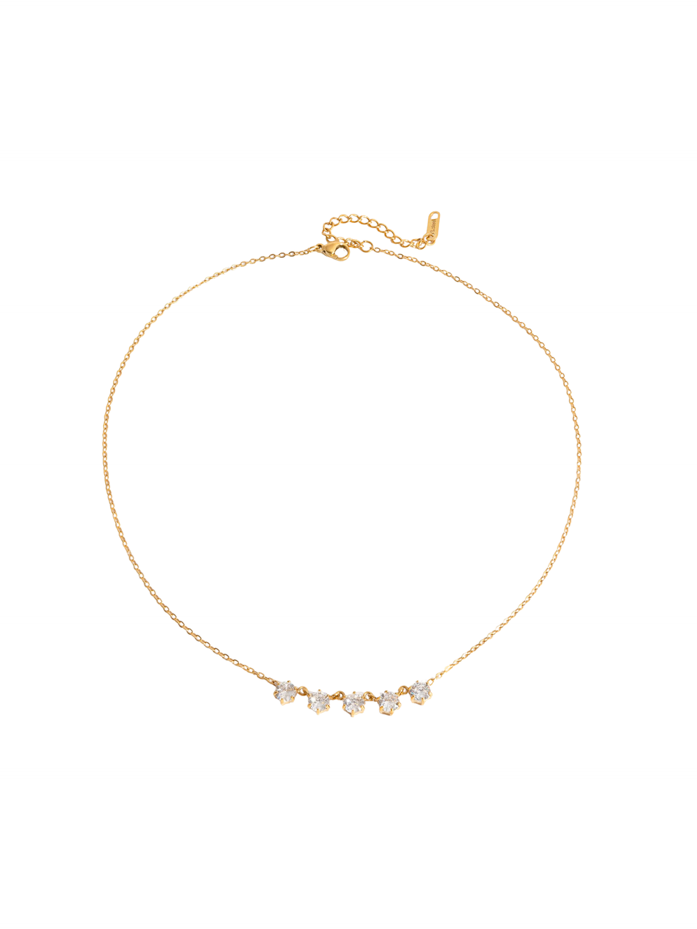Collar Con Cinco Zirconias
