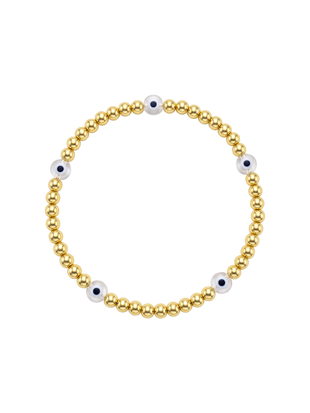 Pulsera Bolitas Con Ojos Transparentes