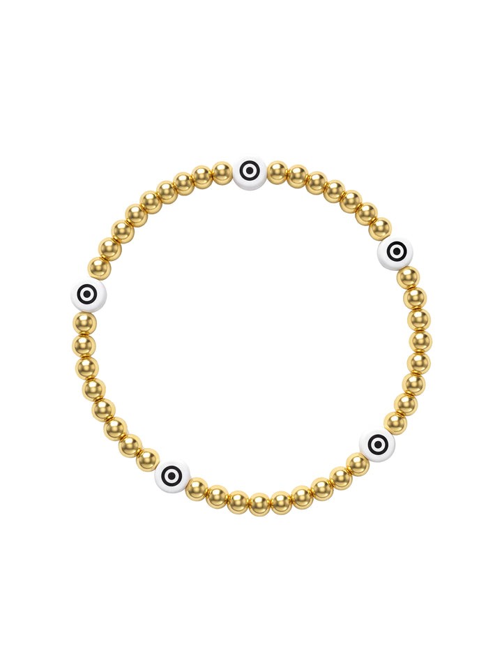 Pulsera Bolitas Con Ojos Transparentes
