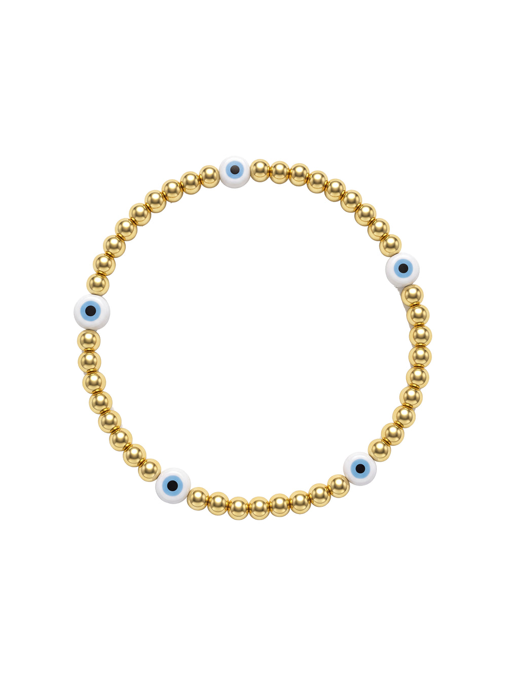 Pulsera Bolitas Con Ojos Transparentes